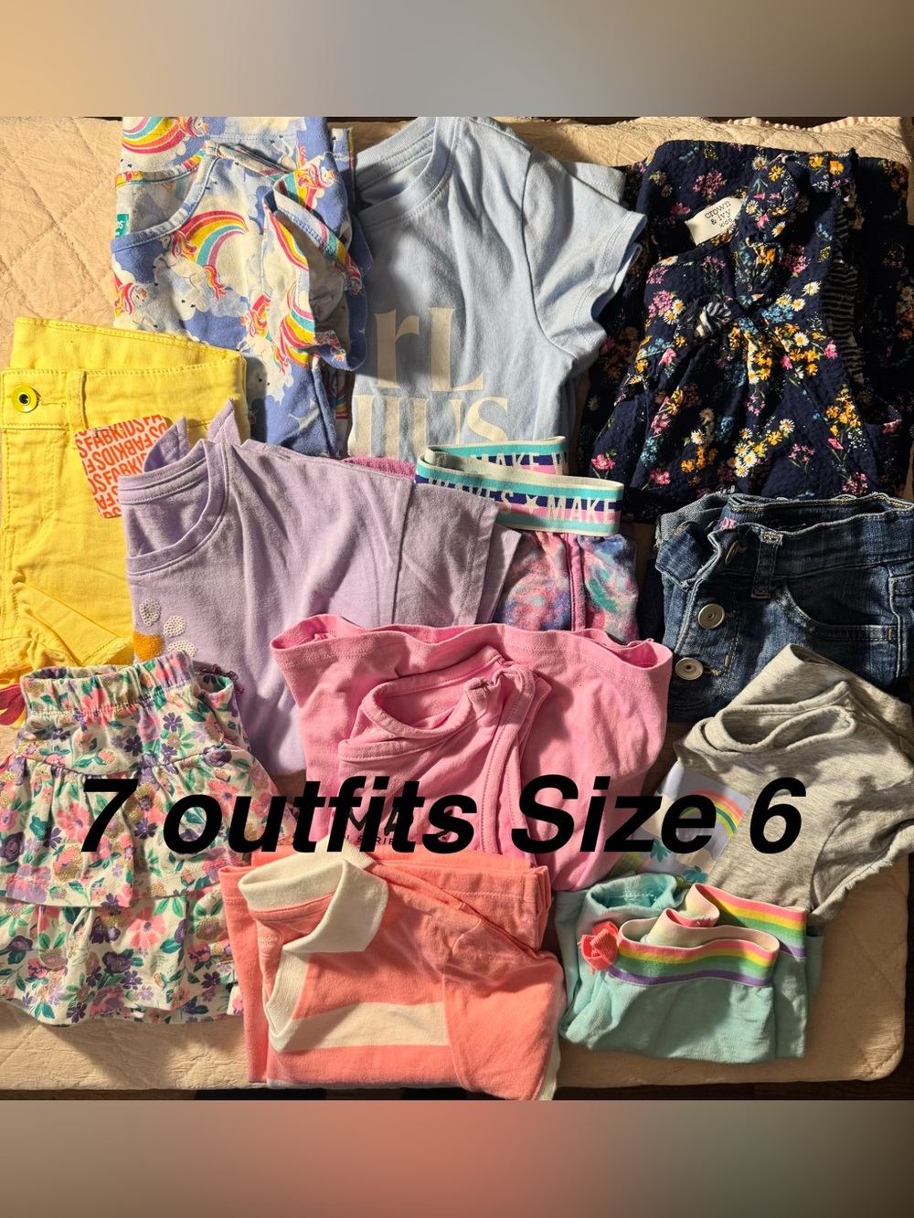 Girls Mixed Tops & Bottoms Lot - Back to School Ready